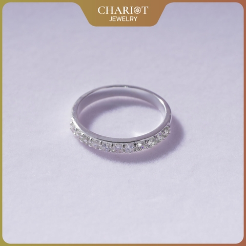 Nhẫn Bạc NCJ14 Đính Đá Lấp Lánh Chariot Jewelry