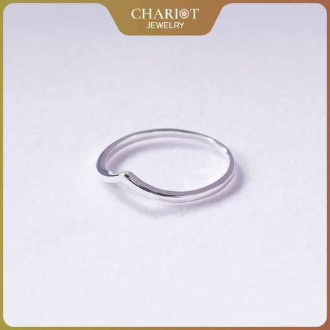 Nhẫn Bạc NCJ06 Chevron Cổ Điển,  quà tặng sinh nhật dành cho bạn gái ChariotJewelry