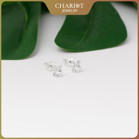 Khuyên tai bạc ECJ20 Thỏ con đáng yêu s925 ChariotJewelry