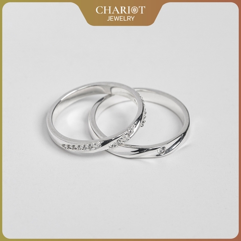 Nhẫn đôi bạc S925 nam nữ NCJ102 Fateful Union, nhẫn couple bạc, quà tặng 8-3 ý nghĩa dành tặng bạn gái, ChariotJewelry