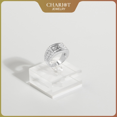 Nhẫn bạc S925 NCJ78 khắc chữ DAD món quà ý nghĩa dành tặng bố ChariotJewelry