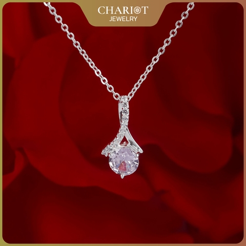 Dây chuyền bạc DCJ03 s925 giọt nước sang trọng nữ tính, quà tặng Valentine, ChariotJewelry
