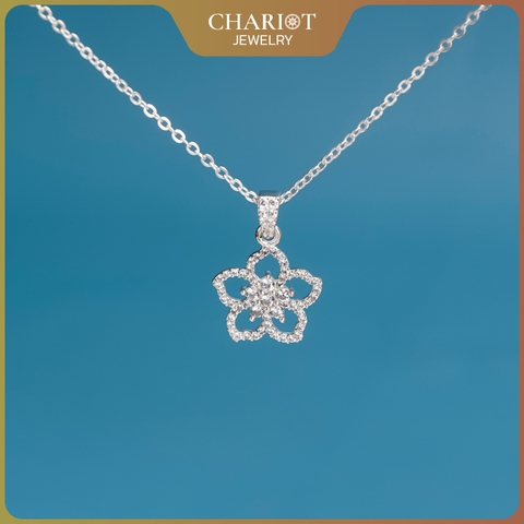 Dây chuyền DCJ105 bông hoa 5 cánh bạc 925 ChariotJewelry
