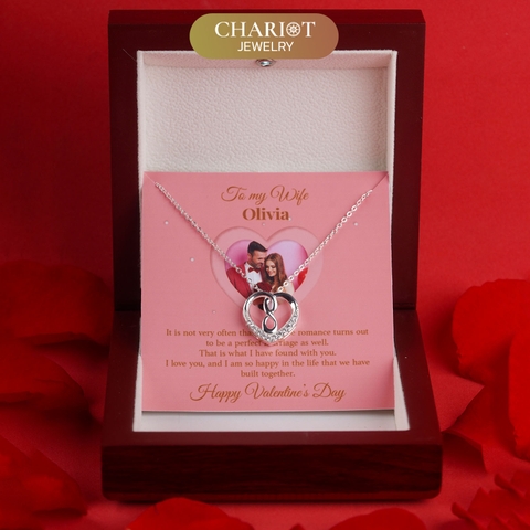 Dây chuyền bạc DCJ17 925 CHARIOT Infinity Knot Heart  ChariotJewelry