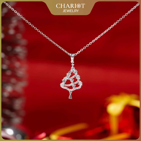 Dây chuyền bạc DCJ34 925 CHARIOT cây thông giáng sinh ChariotJewelry