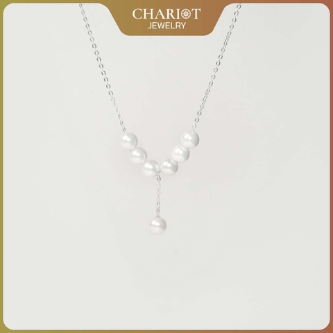 Dây chuyền DCJ81 ngọc trai thanh lịch dịu dàng bạc 925 ChariotJewelry