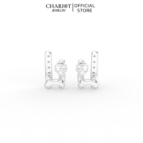 Khuyên Tai Bạc EJC51 Đính Đá Chariot Jewelry
