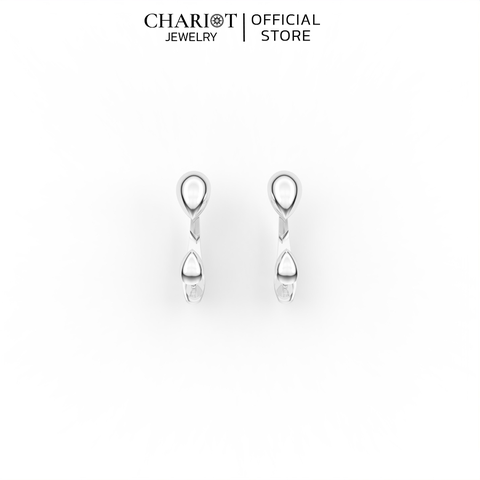 Khuyên Tai Bạc ECJ60 Hình Giọt Nước Chariot Jewelry