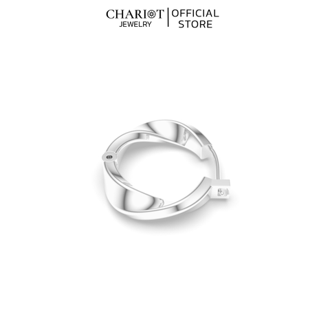 Khuyên Tai Bạc EJC72 Lượn Sóng Chariot Jewelry