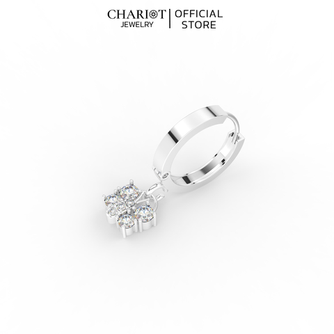 Khuyên Tai Bạc ECJ81 Lovely Planet Chariot Jewelry