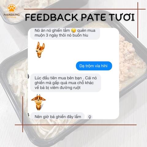 Pate tươi cún, mèo tại Sài Gòn