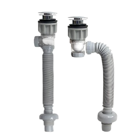 Xi phông chậu rửa tay xả nhấn mặt inox RC-903