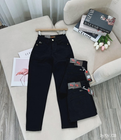 Quần bò nữ đen basic siêu đẹp