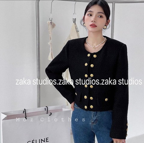 Áo dạ TWEED cúc đồng 16 màu