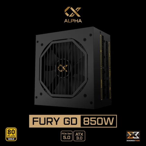 Nguồn máy tính XIGMATEK FURY GD 1100W / 850W - 80PLUS GOLD, PCI-E Gen 5.0, ATX 3.0, 100% CÁP DẸT ĐEN