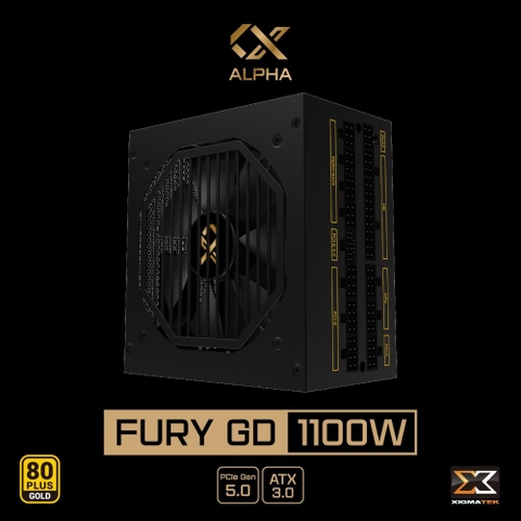 Nguồn máy tính XIGMATEK FURY GD 1100W / 850W - 80PLUS GOLD, PCI-E Gen 5.0, ATX 3.0, 100% CÁP DẸT ĐEN