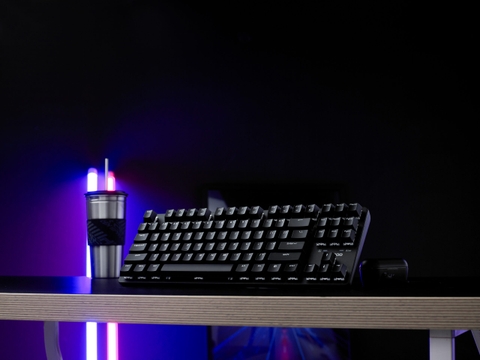 Bàn phím cơ Gaming không dây Rapoo V500PRO-87/ Dualmode (Không LED) - Switch Black
