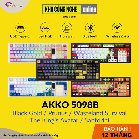 Bàn phím cơ AKKO 5098B Wasteland Survival (Multi-modes / Hotswap / Màn hình LCD / Switch Piano pro)
