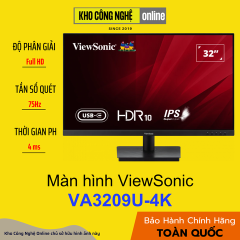 Màn hình ViewSonic VA3209U-4K 32 inch, 4K UHD, Loa, USB-C