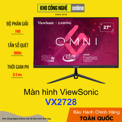 Màn hình ViewSonic VX2728 27 inch, 180Hz, Fast IPS, 0.5ms
