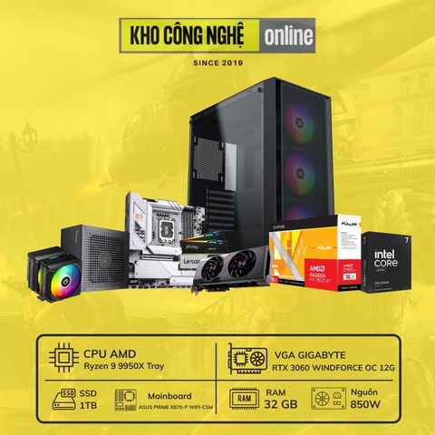 PC KCN Gaming ULTRA 7 265KF / 32GB DDR5 / RX 7800 XT 16G
