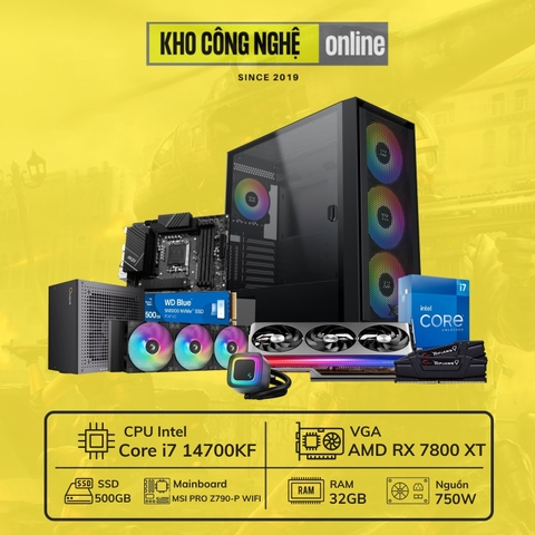 PC Gaming KCN CORE i7 14700KF / 32GB / AMD RX 7800 XT 16G