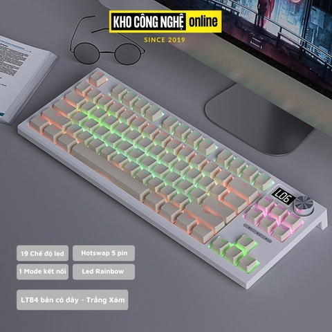 LANGTU LT84 PRO - Bàn Phím Cơ Led RGB LANGTU LT84 PRO Có Màn Hình Led Và Núm Tùy Chỉnh