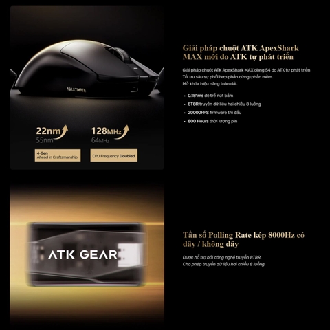 Chuột Không Dây Gaming ATK A9 Ultimate+