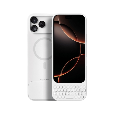 Ốp Bàn Phím iPhone 17 Pro Max Akko MetaKey - Cloud White
