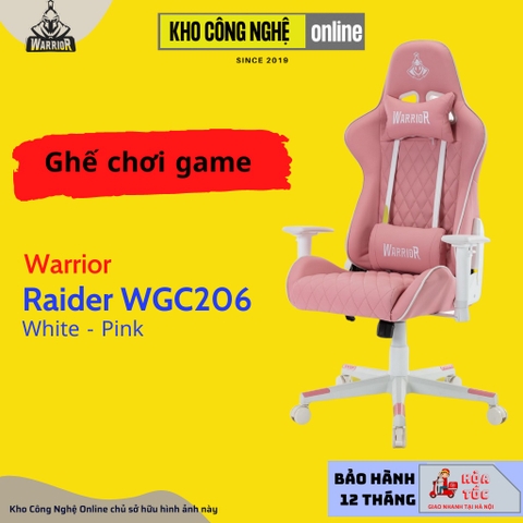 Ghế Gaming Warrior Raider Series WGC206 (White/Pink)