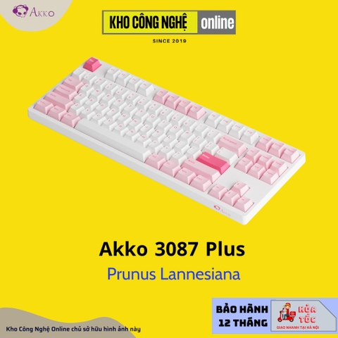 Bàn Phím Cơ AKKO 3087 Plus Black & Cyan | 3087 Plus Prunus Lannesiana (Foam tiêu âm / AKKO CS switch)