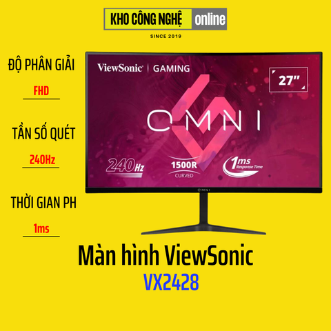 Màn hình Gaming Viewsonic VX2428 24 inch, 165Hz, Fast IPS