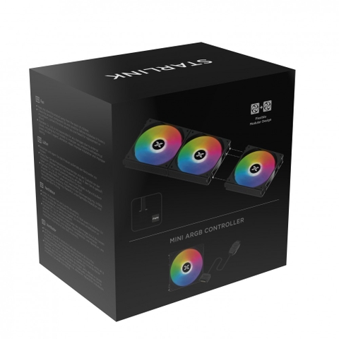 Tản Nhiệt XIGMATEK STARLINK / STARLINK ARTIC - ARGB, MODULAR DESIGN, PACK x3