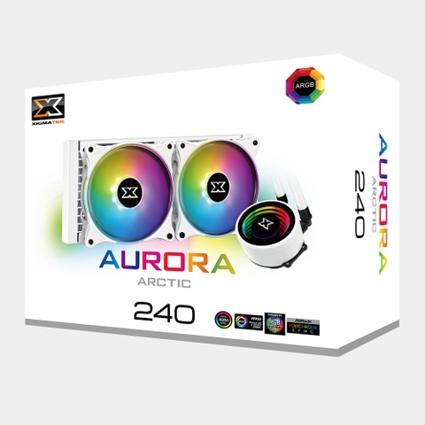 Tản Nhiệt XIGMATEK AURORA 240 ARTIC (EN44337) - ARGB, ALL IN ONE WATERCOOLING (Hàng Chính Hãng)