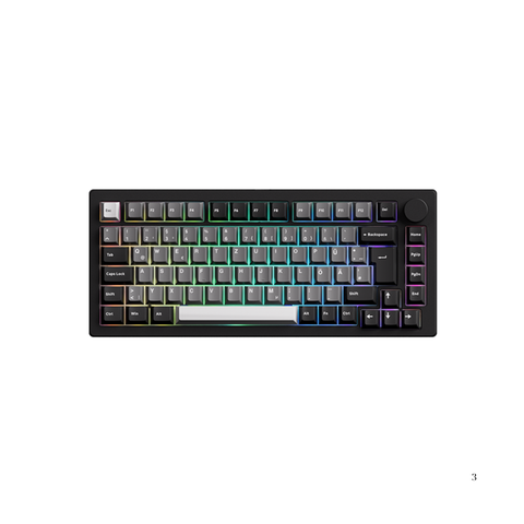 Bàn phím MonsGeek M1 V5 VIA White On Black (RGB / Aluminum / Sw Rosewood)