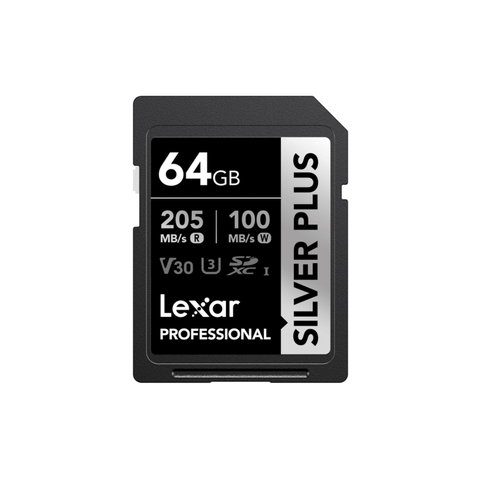 Thẻ nhớ SDXC Lexar Professional Silver Plus UHS-I U3 64GB 255MB/s LSDSIPL064G-BNNNG