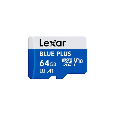 Thẻ nhớ Lexar BLUE PLUS microSDXC UHS-I Card, C10, U1, V10, A1, Up to 100MB/s - 64GB