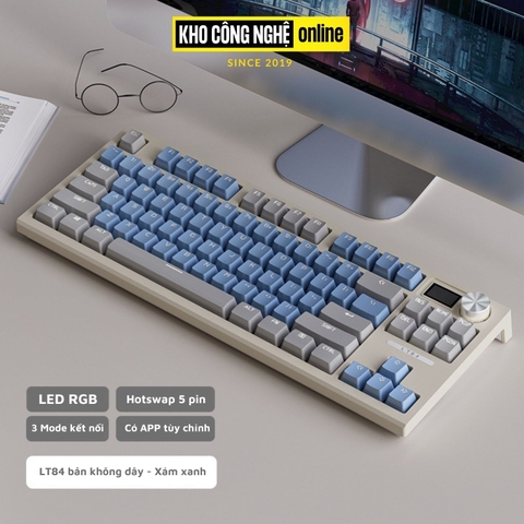 LANGTU LT84 PRO - Bàn Phím Cơ Led RGB LANGTU LT84 PRO Có Màn Hình Led Và Núm Tùy Chỉnh