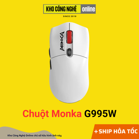 Chuột MONKA Ronin 3 M3 có kết nối 3 mode (Tặng Pin sạc có thể tháo rời)