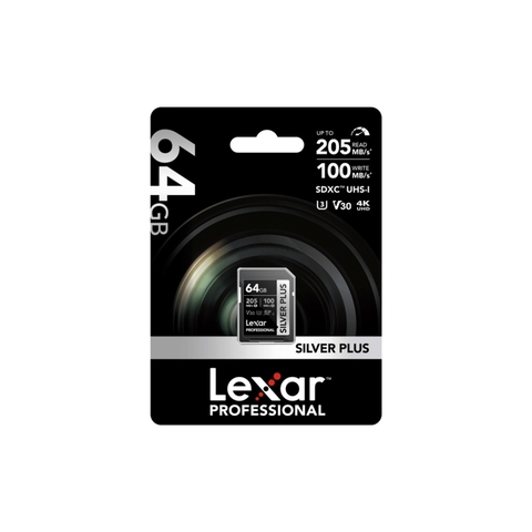 Thẻ nhớ SDXC Lexar Professional Silver Plus UHS-I U3 64GB 255MB/s LSDSIPL064G-BNNNG