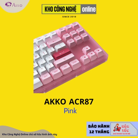 Bàn phím cơ AKKO ACR87 pink (Hotswap / RGB / AKKO CS sw Jelly Blue)