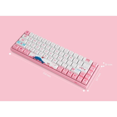 Bàn phím AKKO 3068B Plus World Tour Tokyo R2 (Bluetooth 5.0 / Wireless 2.4Ghz / Hotswap / Foam tiêu âm / AKKO SW)