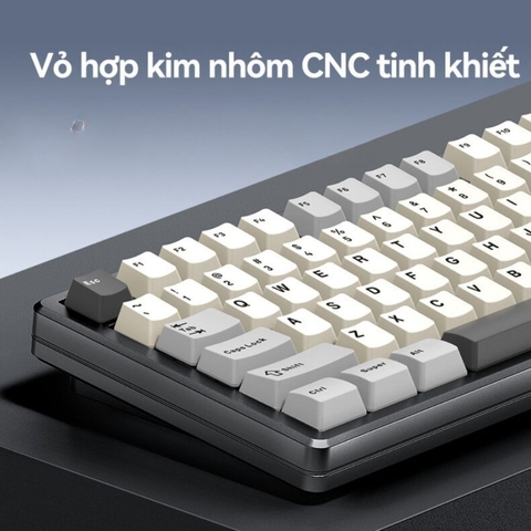 Bàn Phím Cơ Dark Alien R83 RGB Mạch Xuôi kết nối 3 chế độ (Nhôm CNC, Gasket Mount)