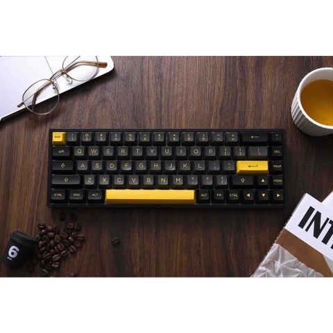 Bàn phím cơ AKKO 3068B Plus Black & Gold (Bluetooth 5.0 / Wireless 2.4Ghz / Hotswap / Foam tiêu âm / AKKO CS Jelly sw)