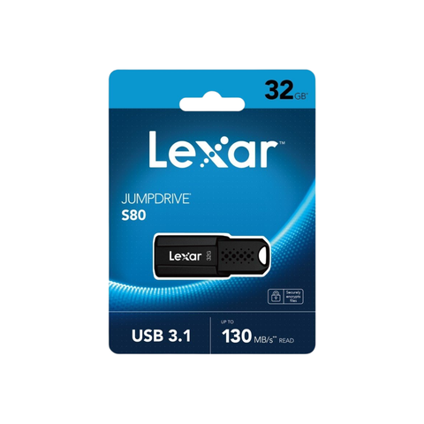 USB Lexar JumpDrive S80 USB 3.1, 32GB / 64GB / 128GB (Hàng Chính Hãng)