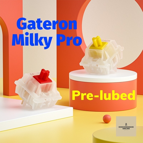Switch Gateron Milky Yellow Pro Switch dùng cho bàn phím cơ (Switch 5 Pin)