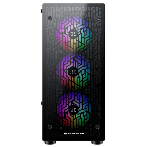 Vỏ Case Máy Tính XIGMATEK NYA 3F (EN49523) - ATX, 2 SIDE TEMPERED GLASS, KÈM 03 FAN XIGMATEK X22F (Hàng Chính Hãng)