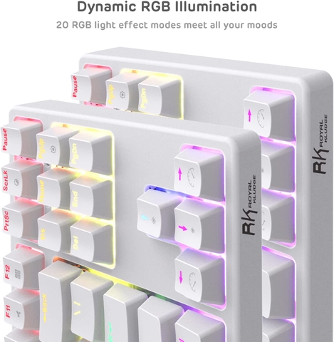Bàn phím cơ Royal Kludge RK87 led RGB kết nối Bluetooth 5.0, Wireless 2.4G và Dây Type C