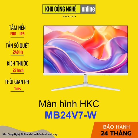 Màn hình máy tính HKC MB24V7-W 23.8 inch, IPS, 100Hz - Hàng Chính Hãng