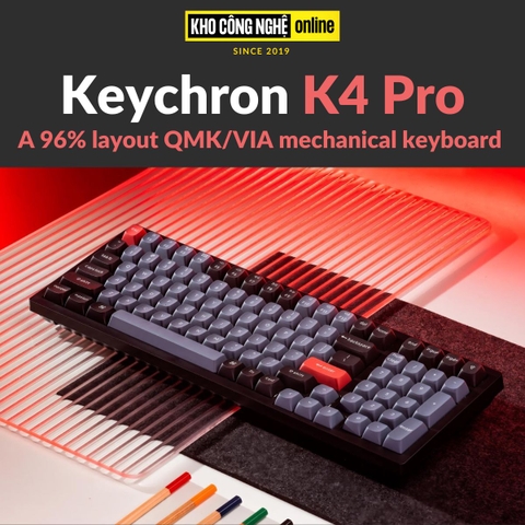 Keychron K4 Pro - Bàn phím cơ Keychron K4 Pro QMK/VIA (Hàng chính hãng)